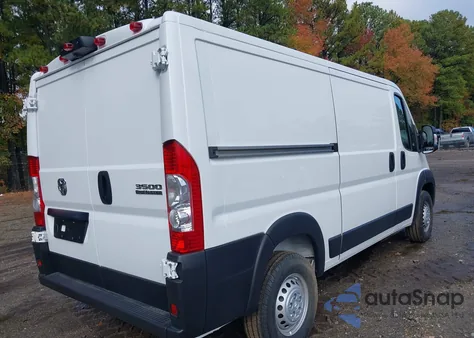 2024 Ram Promaster 3500 Tradesman Low Roof 136 Wb W/Pass Seat from USA, damaged, VIN 3C6MRVWG4RE154330